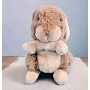 YANGJEE IND Bunny Puppet Realistic Brown Floppy Ears Plush Stuffed